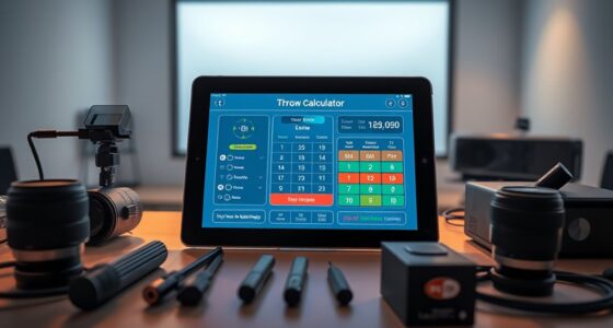 projector throw distance calculator