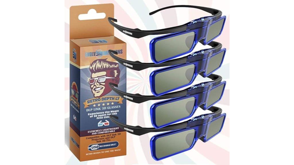 rechargeable 3d glasses pack