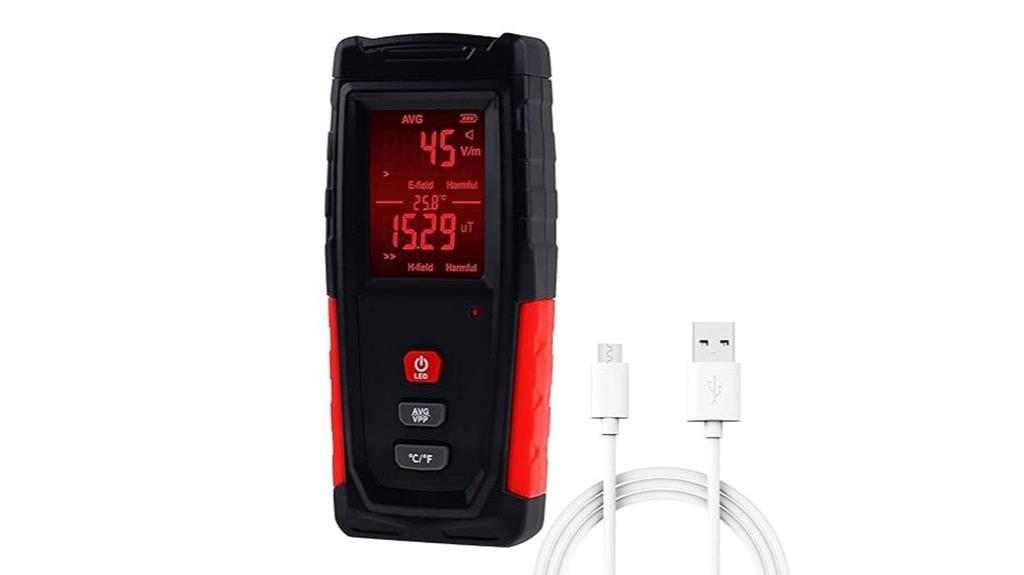 rechargeable emf radiation detector