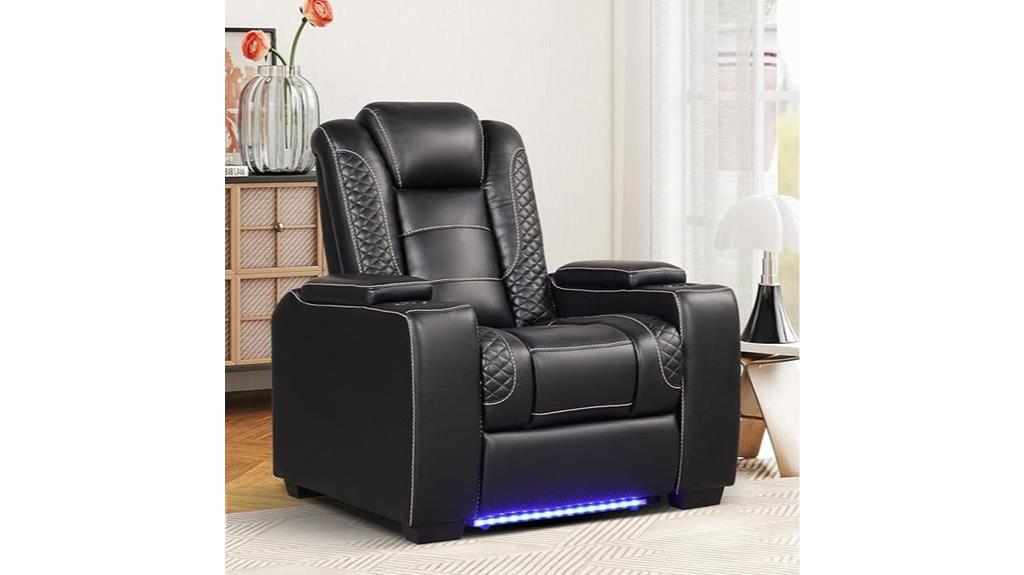 recliner with led lights