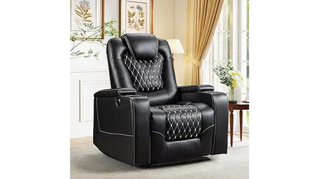recliner with usb cup