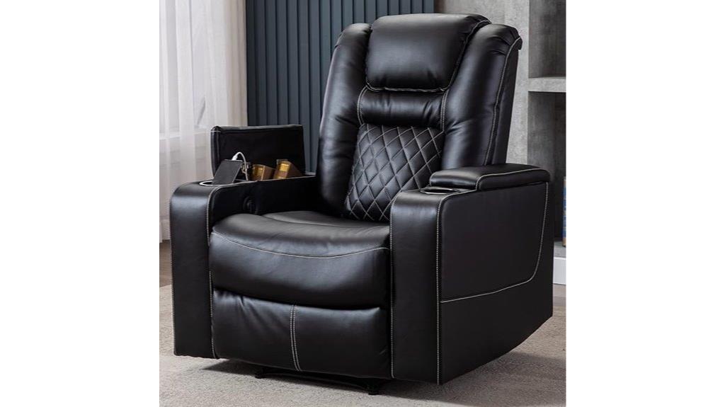 recliner with usb cup