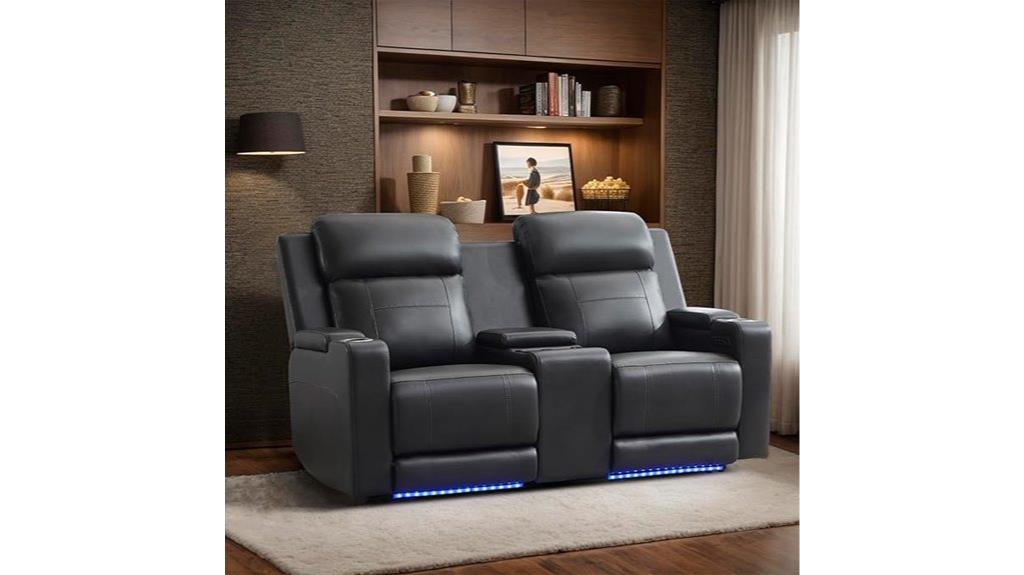 reclining loveseat with features