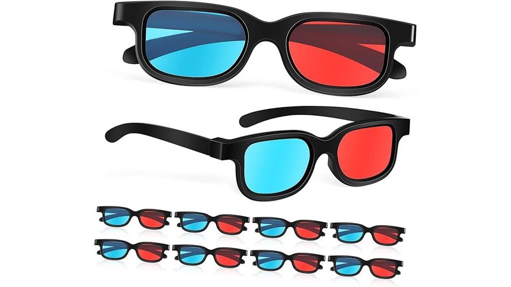 red blue 3d glasses