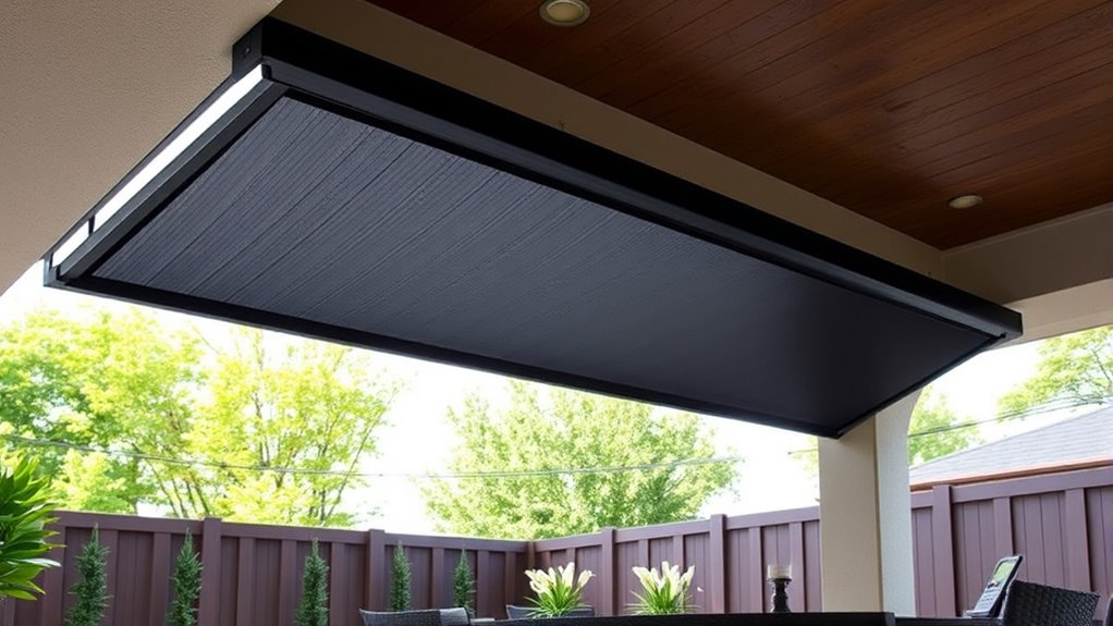 remote controlled retractable screen features