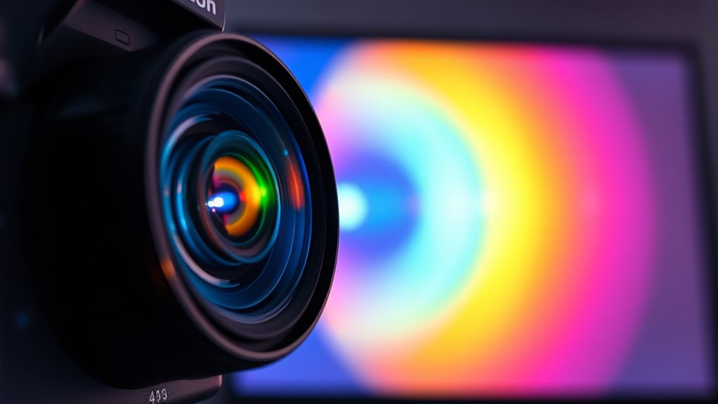 remove projector rainbow effect