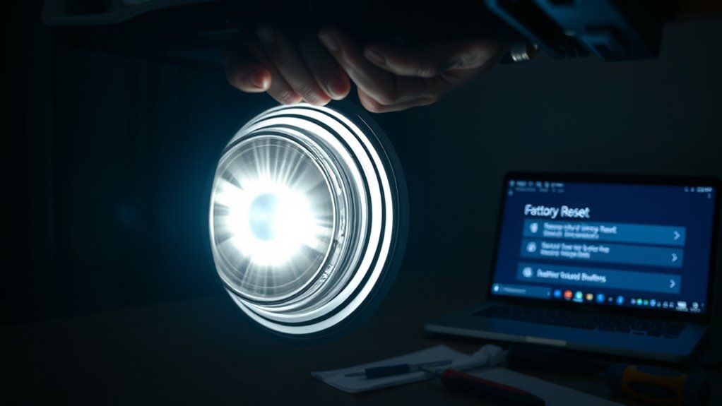 reset projector to factory defaults