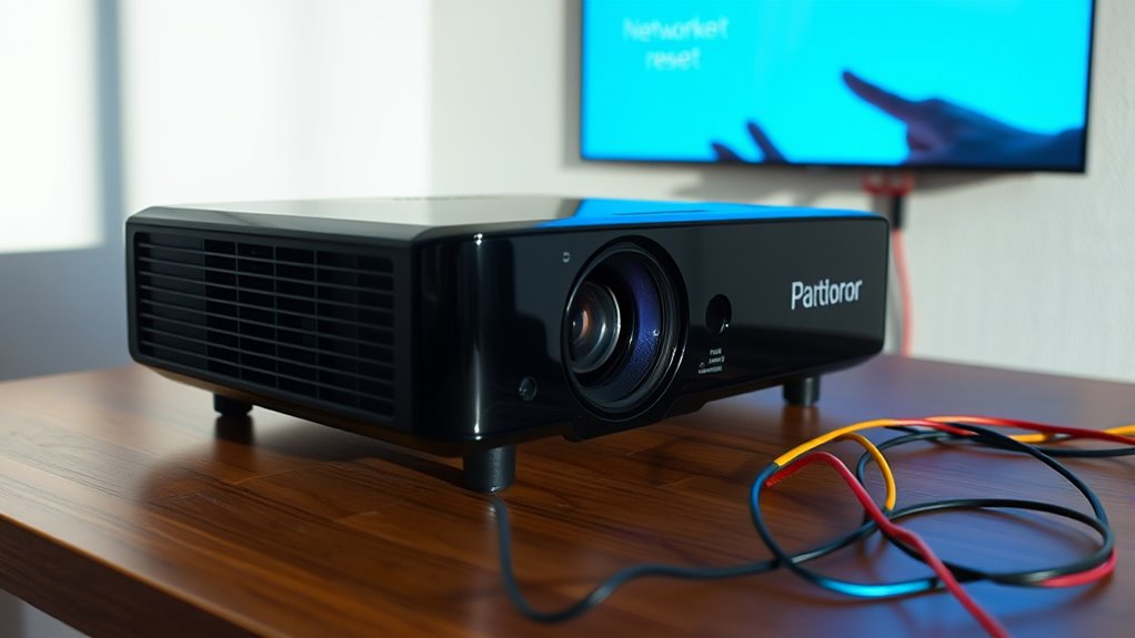 restart projector to refresh settings