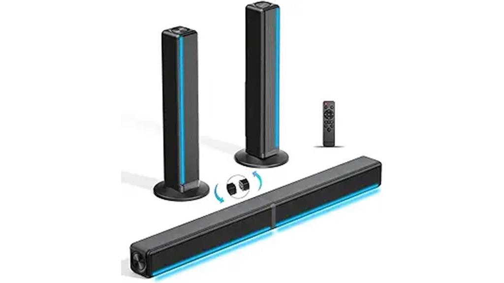 rgb led bluetooth soundbar