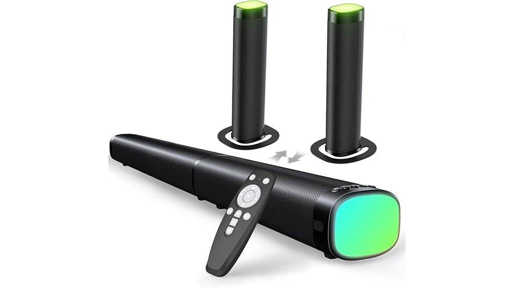 rgb light bluetooth soundbar