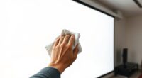 safe projector screen cleaning