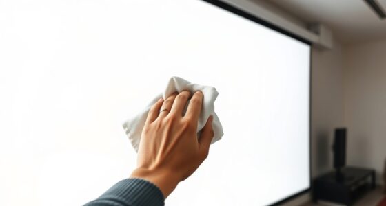 safe projector screen cleaning