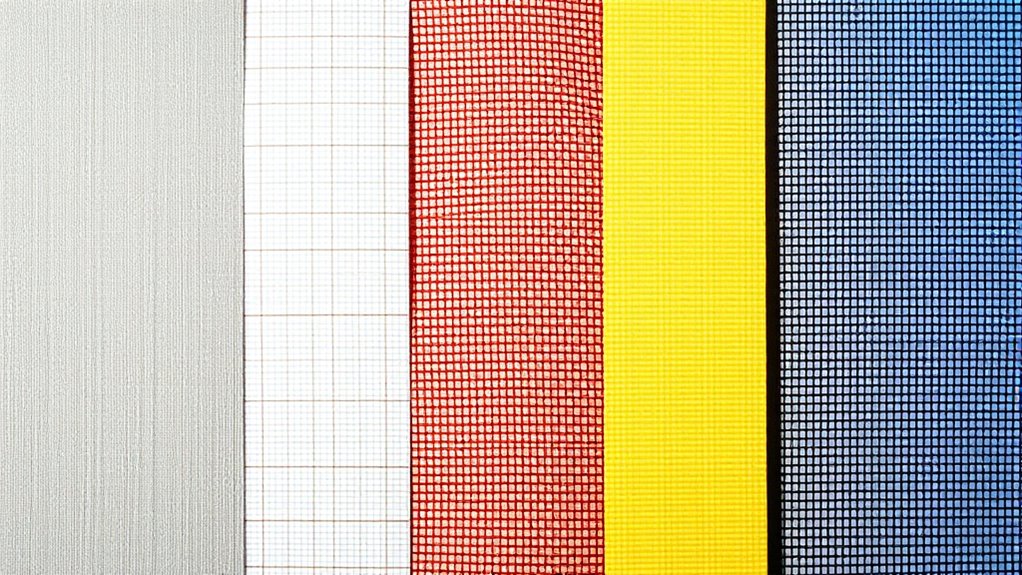 screen fabric types and characteristics