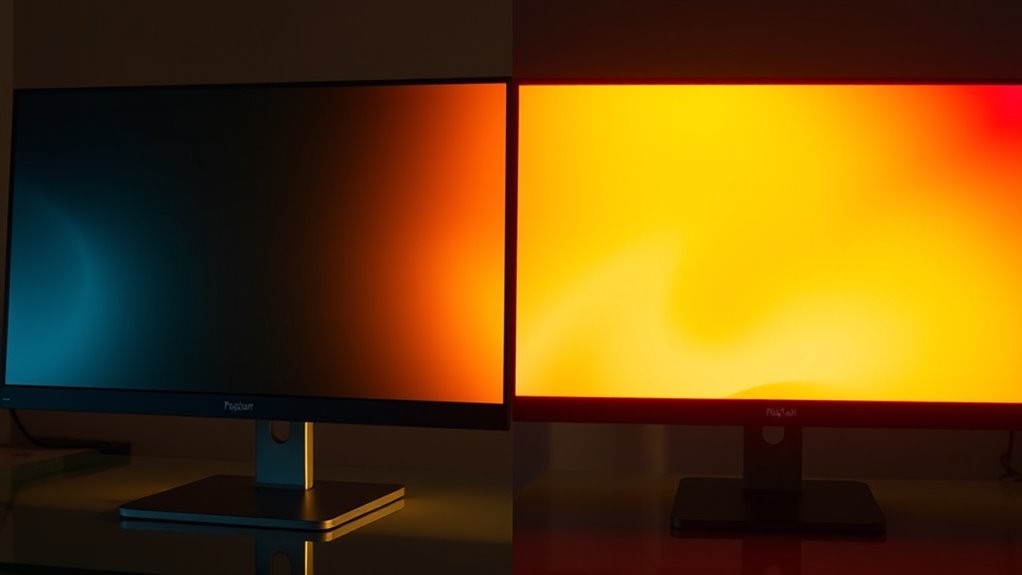 screen gain impacts brightness