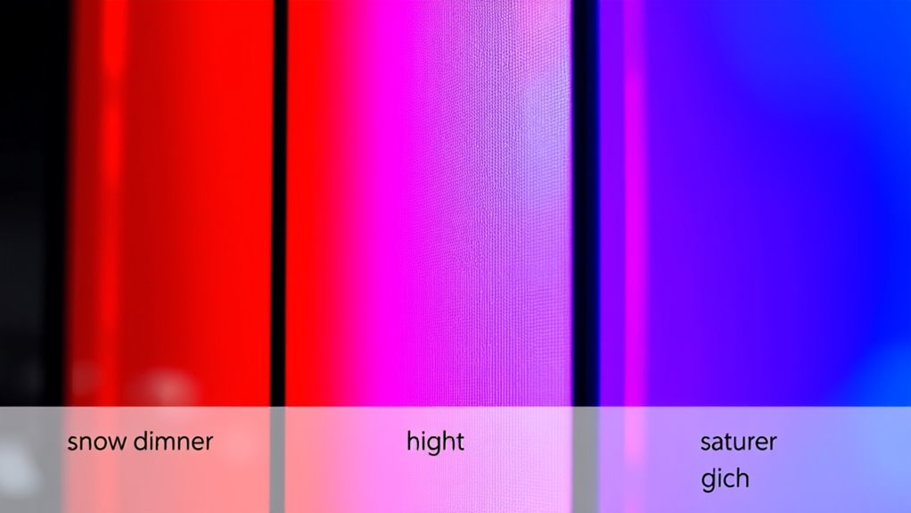 screen gain influences display brightness