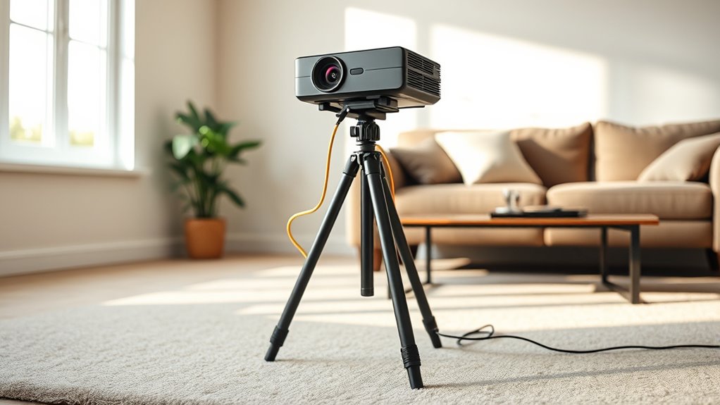 secure level tripod setup