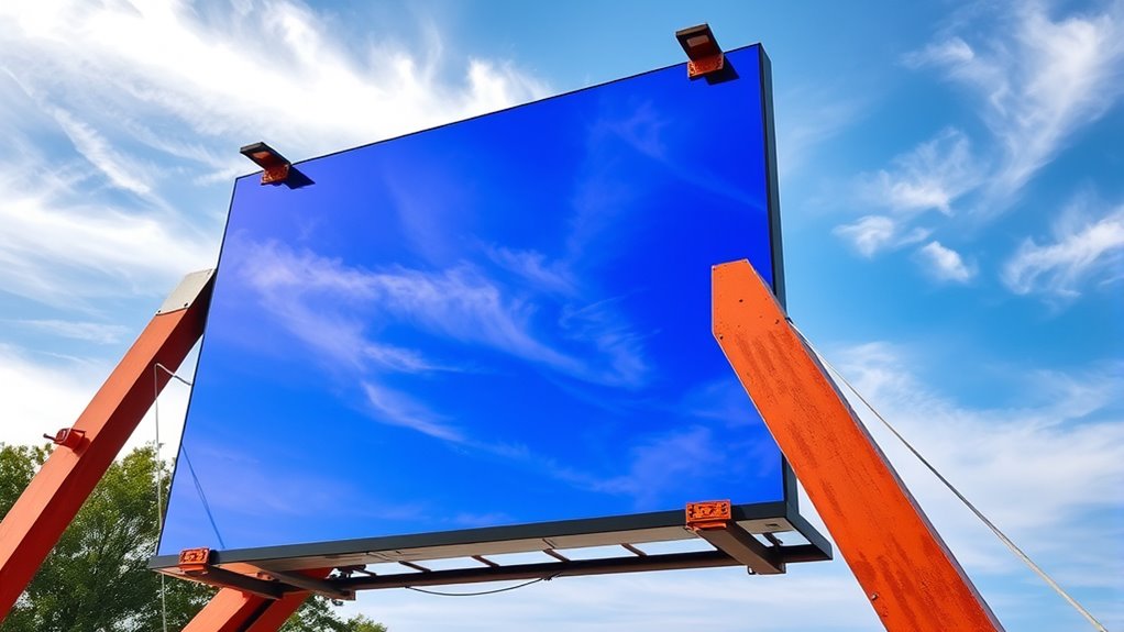 secure outdoor support poles