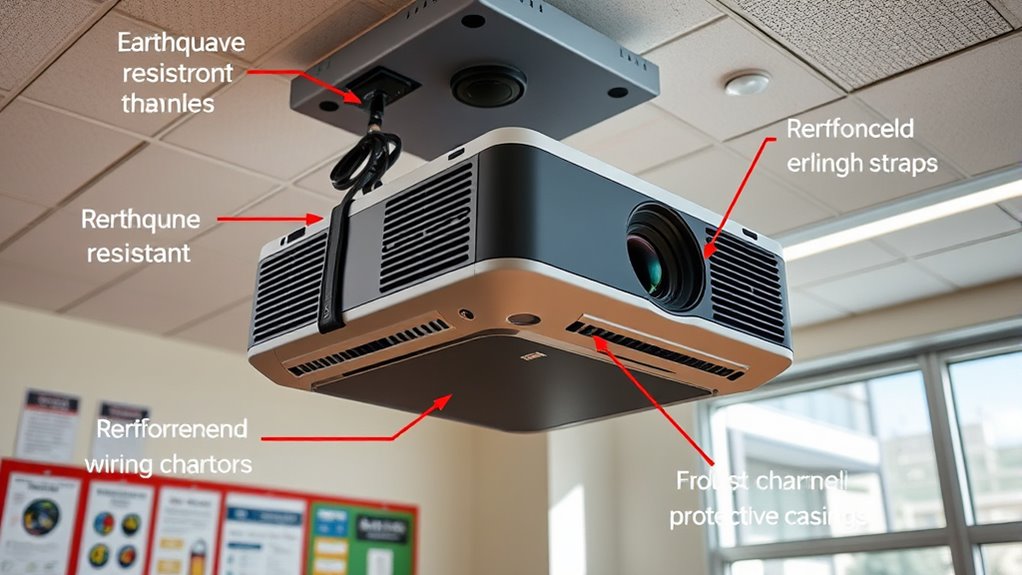 secure projector mount stability