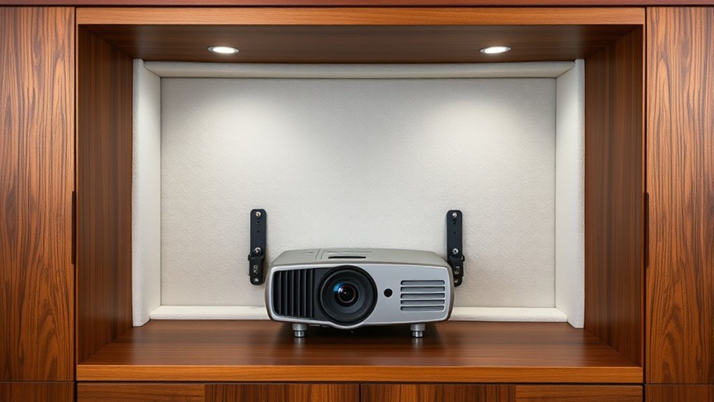 secure projector with adjustable mounts