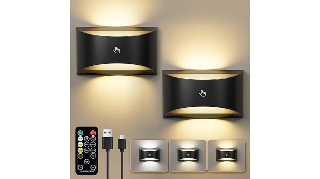 set of two wall sconces