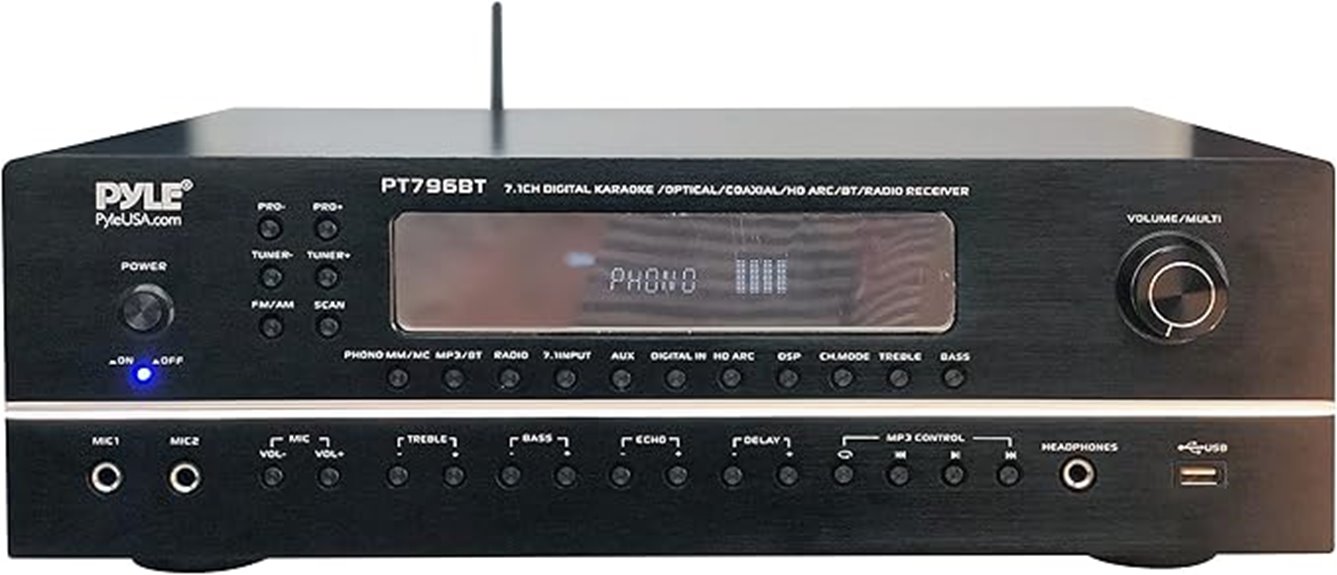 seven channel bluetooth stereo amplifier