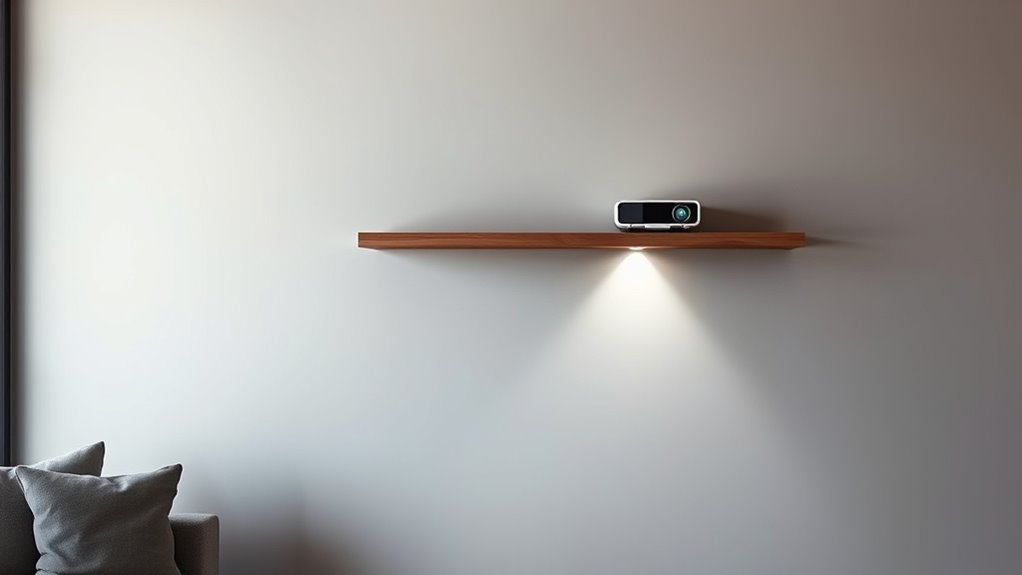 shelf placement for projectors