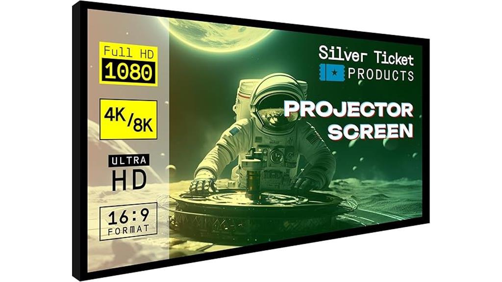 silver fixed frame screen