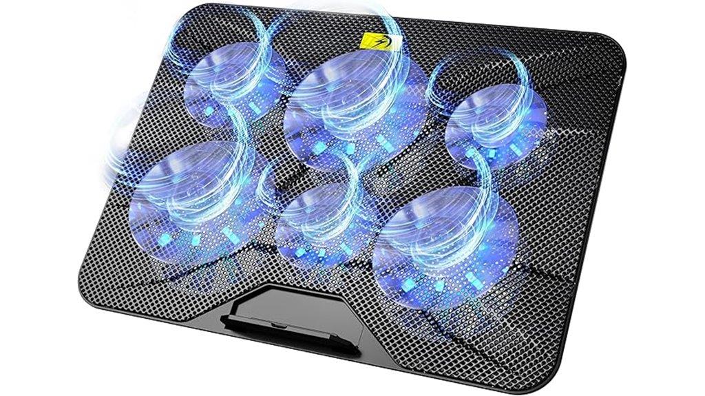 six fan laptop cooling pad