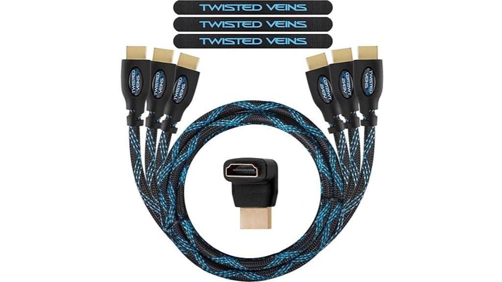 six foot braided hdmi cables