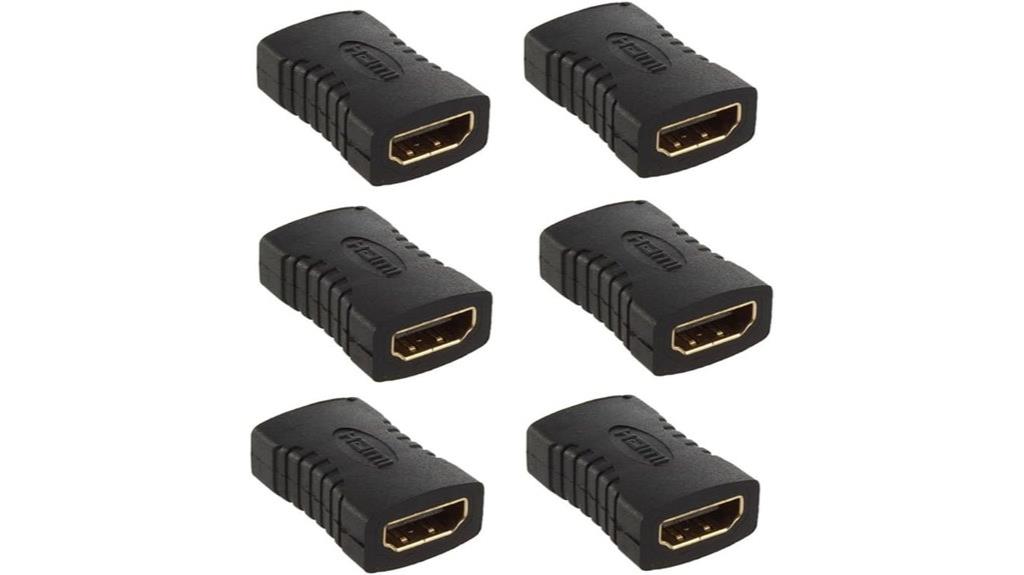 six hdmi female connectors