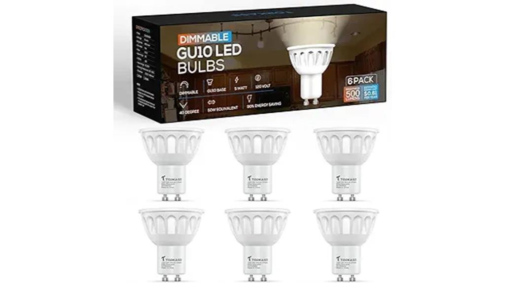 six pack gu10 led bulbs