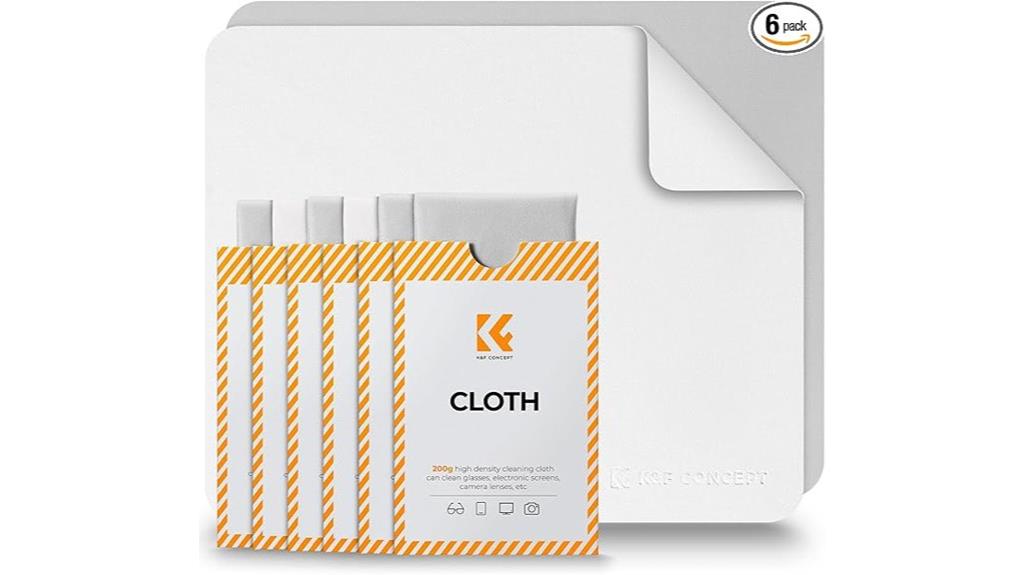 six pack lens cleaning cloths