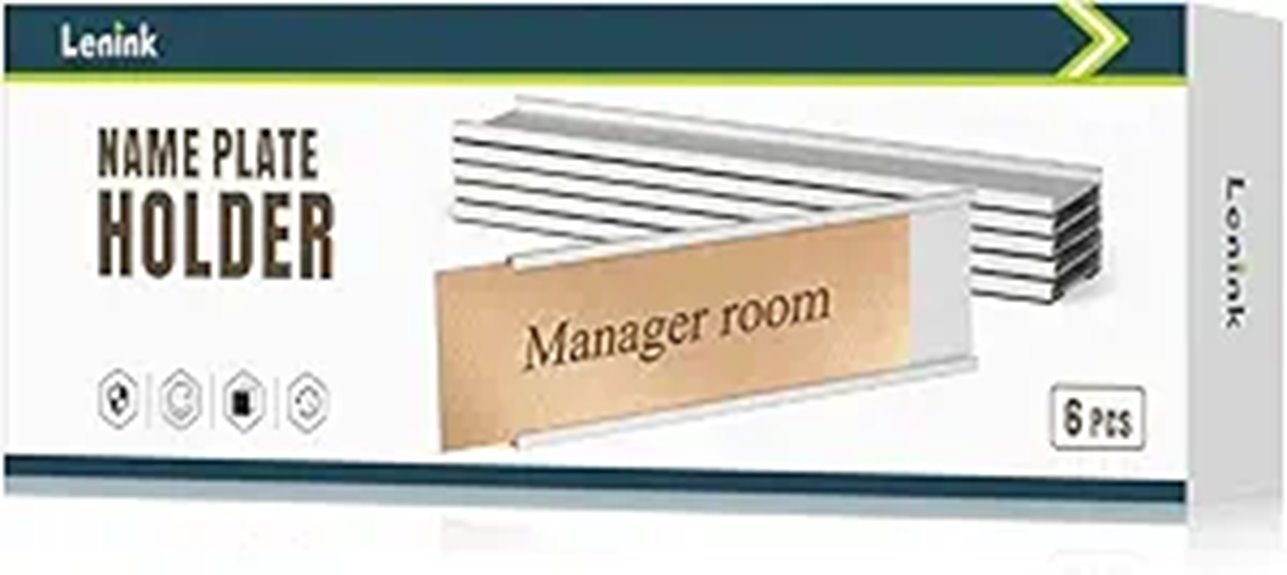 six pack name plate holders