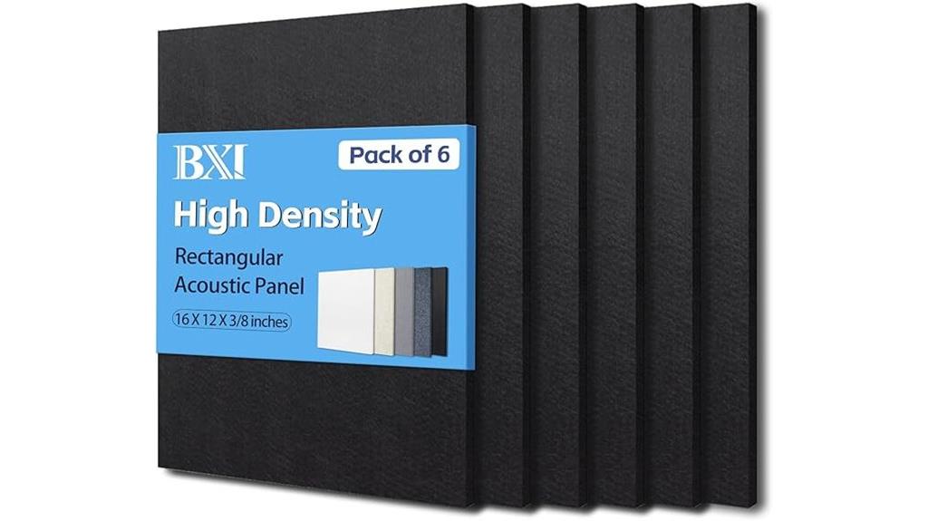 six panel sound absorbers