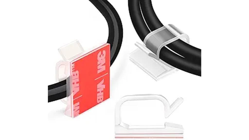 sixty adhesive cable clips