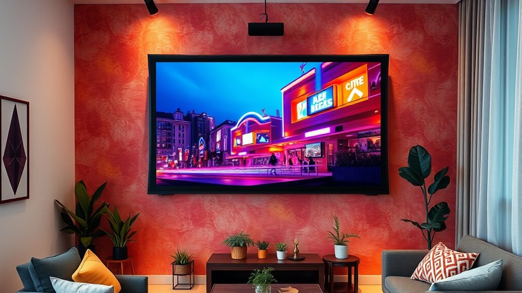 small apartment projector screen options