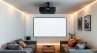 small apartment projector setup