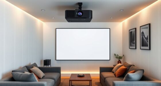 small apartment projector setup