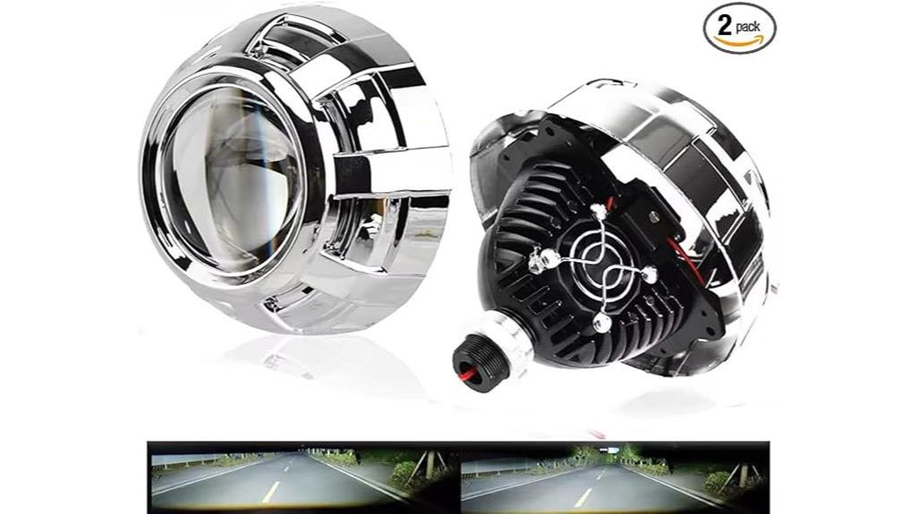 small silver projector lens