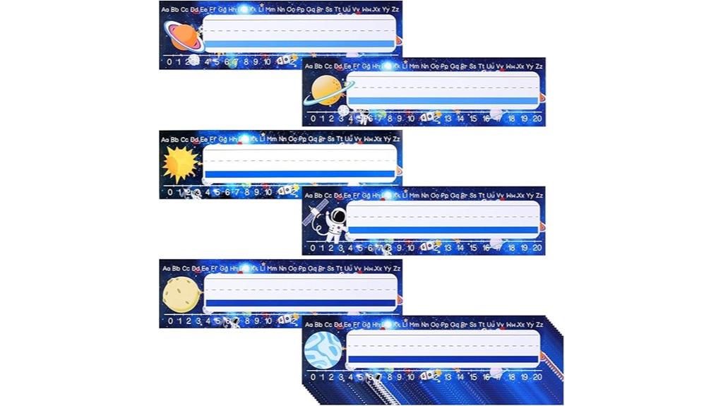 space themed student nameplates