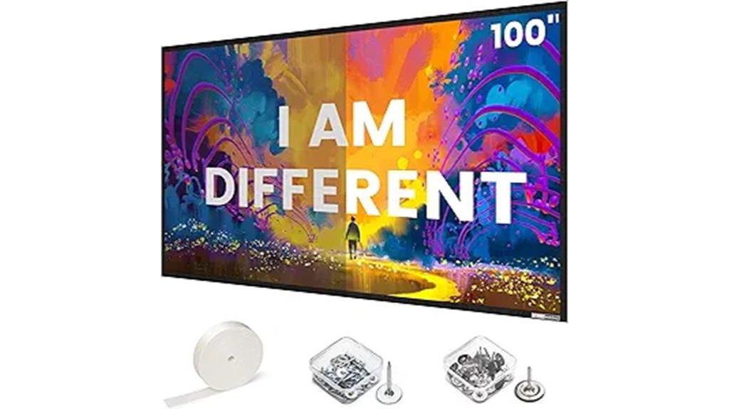 standard throw projector screen