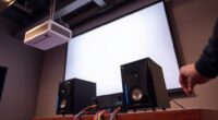 sync projector audio externally
