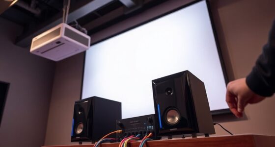 sync projector audio externally