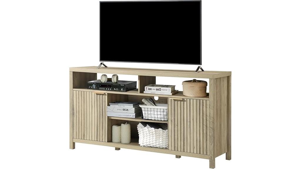 tall fluted tv stand