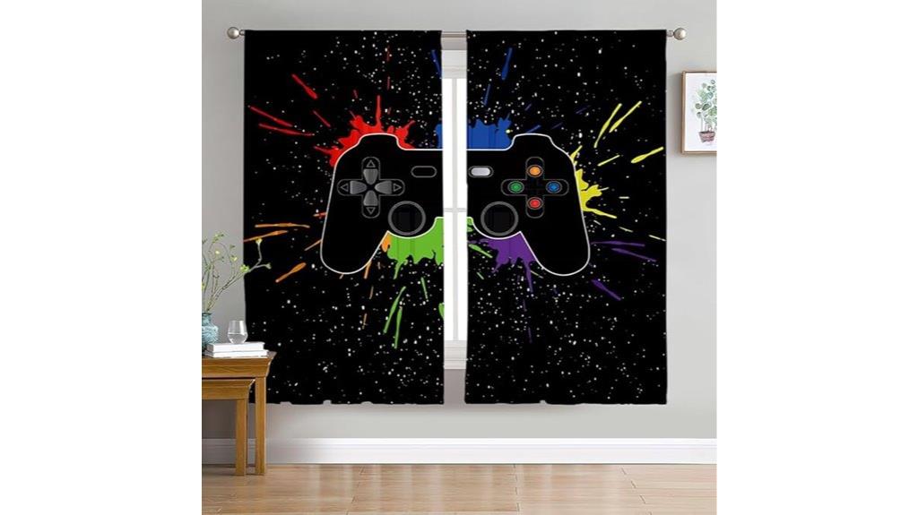 teen boys gamepad curtains