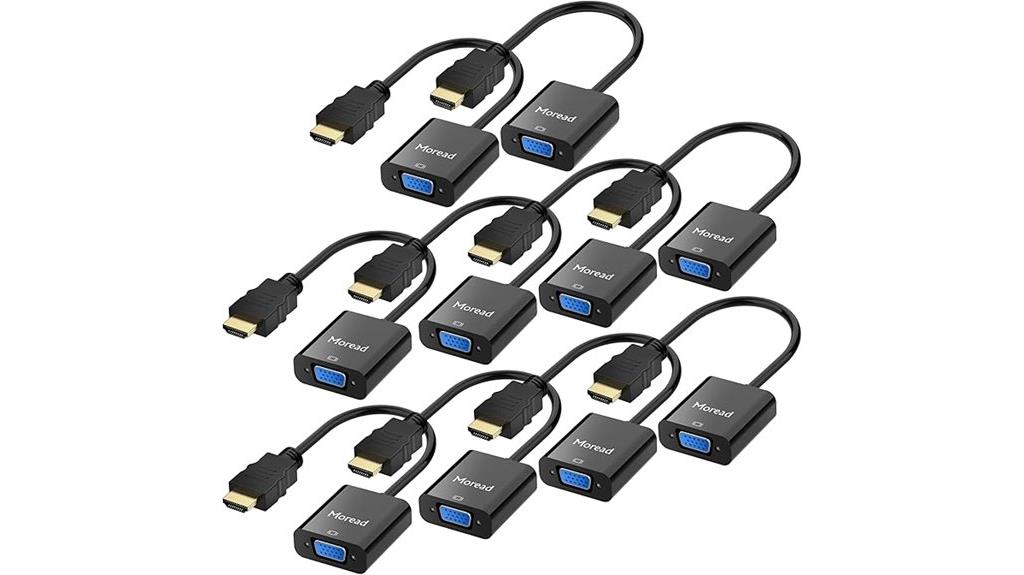 ten gold hdmi vga adapters