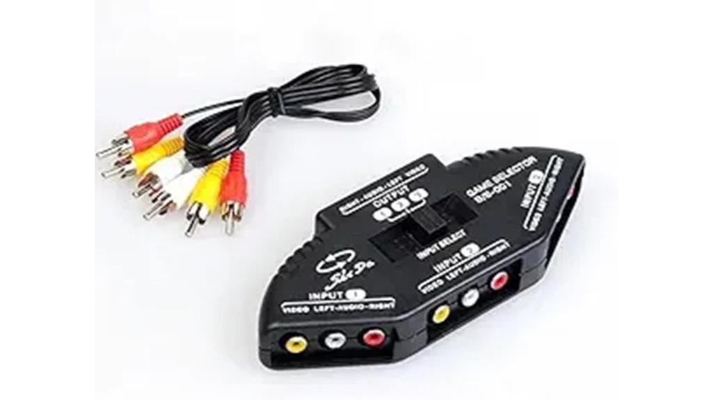 three input rca switch