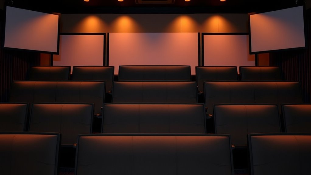 top black backed projector screens