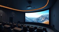 top curved projector screens
