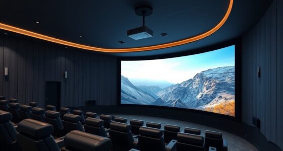 top curved projector screens